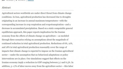 Publication of an article by a faculty member for the Accounting Department in Bozorgmehr University of Qaenat in a prestigious international journal having an impact factor of 3,4